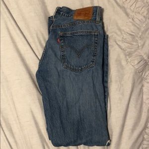 Levi’s straight leg jeans with rips waist 26